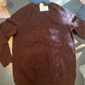 J Crew wool blend chocolate brown crew neck sweater. Small.